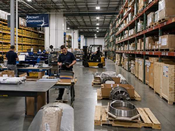 Phoenix warehouse floor with components racking